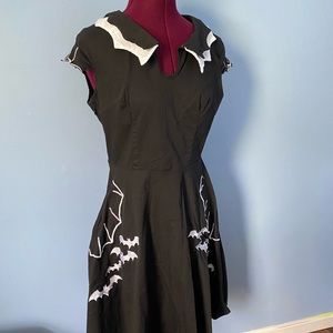 Bats and spider web pinup retro fifties dress